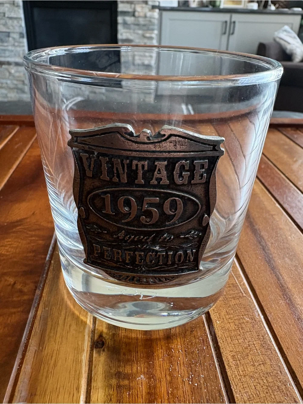 Vintage 1959 “Aged To Perfection” Whiskey Bourbon Glass - Pewter